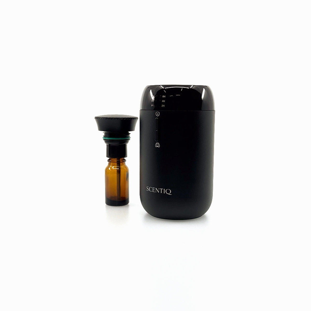 SCENTIQ MOVE Black – difuzor de parfum alături de flaconul de ulei parfumat de 10 ml