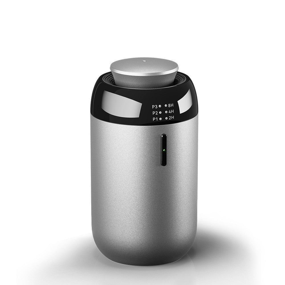 SCENTIQ MOVE Silver – difuzor de parfum compact, pe fundal alb